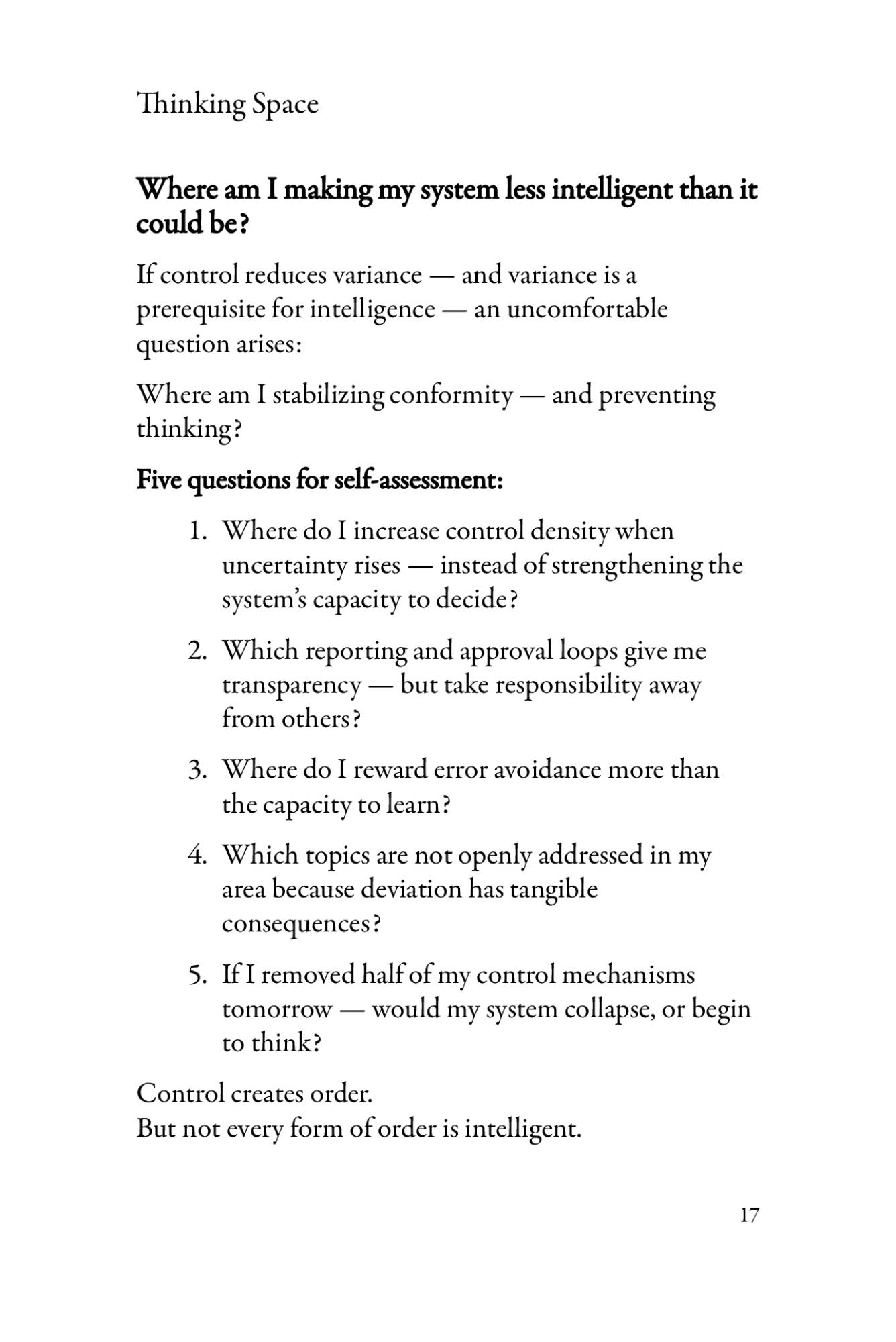 The Self-Intelligent Organization